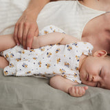 Bouquet Gauze Baby Romper || Ivory