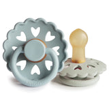 FRIGG Andersen Fairytale Natural Rubber Pacifier Set || Stone Blue & Willow Gray
