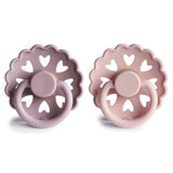 FRIGG Andersen Fairytale Natural Rubber Pacifier Set || Twilight Mauve & Primrose