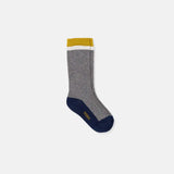 Colorblock Socks || Grey & Navy