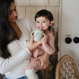Bluey x Mushie Silicone Training Cup & Straw || Bluey & Ivory