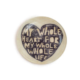 Round Decoupage Plate || My Whole Heart