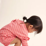 Organic Striped Baby Shorts || Confetti Pink