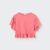 Embellished Jacquard T-Shirt || Confetti Pink