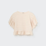 Embellished Jacquard T-Shirt || Ivory