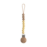 Eva Silicone Pacifier Clip || Muted Yellow