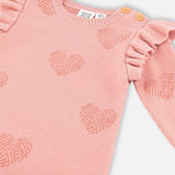 Knitted Jumpsuit || Jacquard Powder Pink