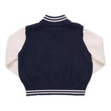 Boys Varsity Zip Sweater || Navy