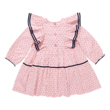 Girls Raphaela Dress || Strawberry Cream Polka Dot