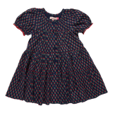 Girls Elizabeth Dress || Navy Carnation