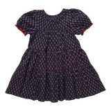 Girls Elizabeth Dress || Navy Carnation