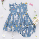 Baby Girls Jennifer Dress Set || Unicorn Field