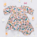 Baby Girls Evelyn Dress Set || Watercolor Floral