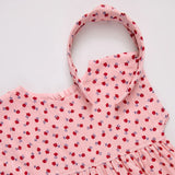 Girls Peachy Dress || Pink Tiny Roses