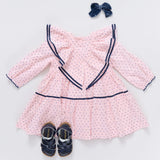 Girls Raphaela Dress || Strawberry Cream Polka Dot