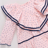 Girls Raphaela Dress || Strawberry Cream Polka Dot