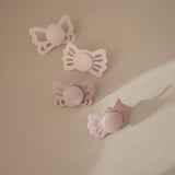 Lucky Symmetrical Silicone Pacifier || White Lilac & Twilight Mauve