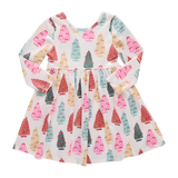 Girls Lame Steph Dress || Bottle Brush Trees