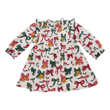 Girls Jaipur Dress || Christmas Bows & Bells