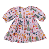 Girls Peachy Dress || Lavender Nutcracker