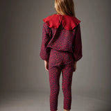 Animal Print Fleece Sweatshirt || Red Velvet