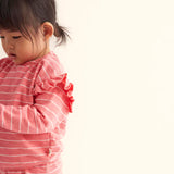 Organic Striped Baby Sweatshirt || Confetti Pink