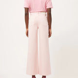 Hepburn Wide Leg High Rise Jean || Pink Peony