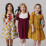 Girls Hermione Dress || Gold Apples