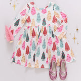 Girls Lame Steph Dress || Bottle Brush Trees