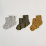 All Season Socks || Yellow, Silver & Olive