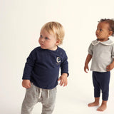 Organic Slub Baby Pants || Navy