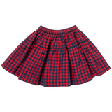 Girls Maribelle Skirt || Navy & Red Gingham