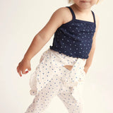 Floral Gauze Baby Jacket || Ivory & Blue