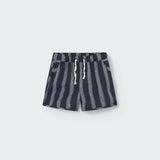 Organic Striped Shorts || Navy