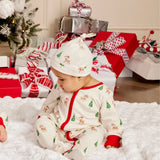 Footie With Zipper || Christmas Deer Cheer