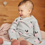 Baby Knit Jumpsuit || Light Grey Mix