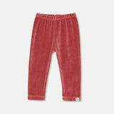 Organic Velour Baby Leggings || Rose