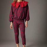 Animal Print Fleece Leggings || Red Velvet