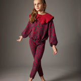 Animal Print Fleece Leggings || Red Velvet