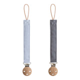 Linen Pacifier Clip || 2 Pack