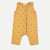 Organic Plaid Muslin Baby Jumpsuit || Oil