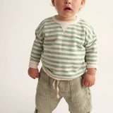 Soft Gauze Baby Pants || Frosty Green