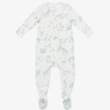 Marley Zip Pajama || Seafoam Animal Parade