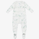Marley Zip Pajama || Seafoam Animal Parade
