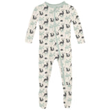 Bamboo Zipper Footie || Natural Forest Animals
