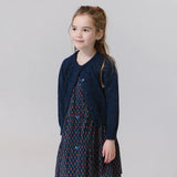 Girls Elizabeth Dress || Navy Carnation