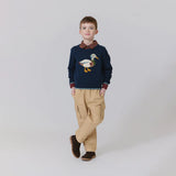 Boys Oliver Sweater || Navy Mallard