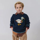 Boys Oliver Sweater || Navy Mallard