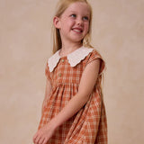 Collared Babydoll Dress || Poppy Check