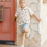 Collared Short Sleeve Shirt || Tomatoes
